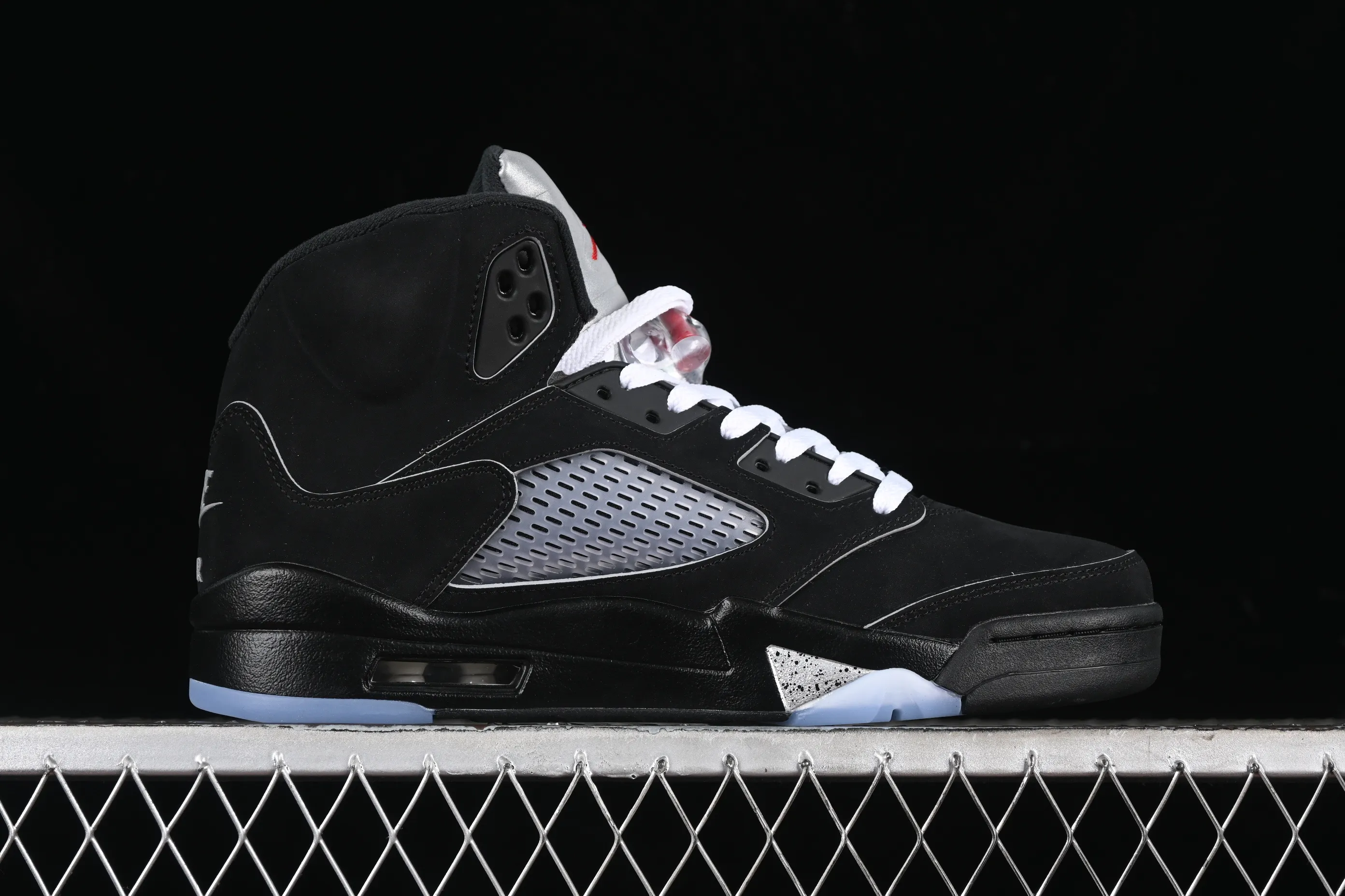 All categories Air Jordan Jordan series basketball shoes Air Jordan 5 pure original version Air Jordan 5 Black "Metallic Reimagined" AJ5 Joe 5 black silver HF3975-001
